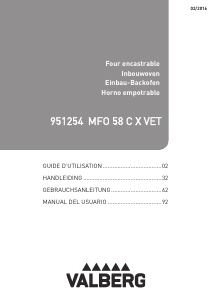 Manual de uso Valberg MFO 58 C X VET Horno