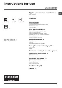 Instrukcja Hotpoint-Ariston RDPD 107617 J Pralko-suszarka