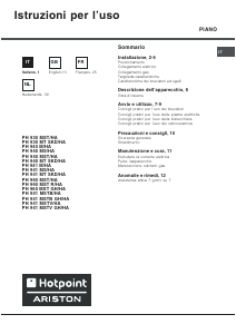 Manuale Hotpoint-Ariston PH 960MST (AV) R/HA Piano cottura