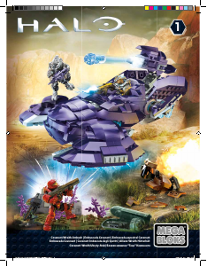 Manual Mega Bloks set DPJ93 Halo Covenant Wraith Ambush