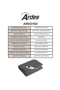 Manuale Ardes AR4O160 Coprimaterasso elettrico