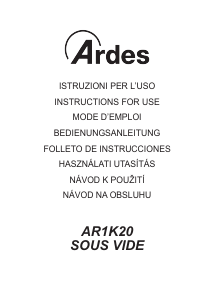 Manual de uso Ardes AR1K20 Circulador de vacío