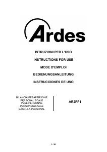 Bedienungsanleitung Ardes AR2PP1 Waage