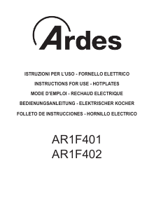 Bedienungsanleitung Ardes AR1F401 Kochfeld