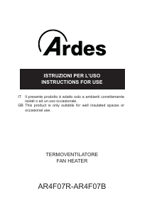 Manuale Ardes AR4F07R Termoventilatore