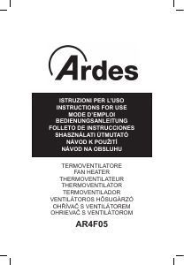 Manual de uso Ardes AR4F05 Calefactor