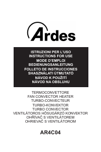 Manual de uso Ardes AR4C04 Calefactor