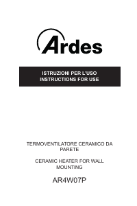 Manual Ardes AR4W07P Heater