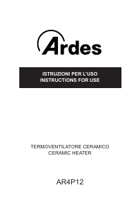 Manuale Ardes AR4P12 Termoventilatore