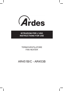 Manuale Ardes AR451B Termoventilatore