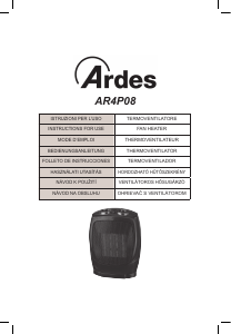 Manuale Ardes AR4P08 Termoventilatore