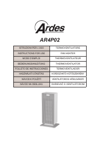 Manuale Ardes AR4P02 Termoventilatore