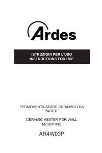 Manuale Ardes AR4W03P Termoventilatore