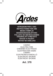 Manual de uso Ardes AR370 Chimenea electrica