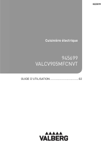 Mode d’emploi Valberg VALCV905MFCNVT Cuisinière