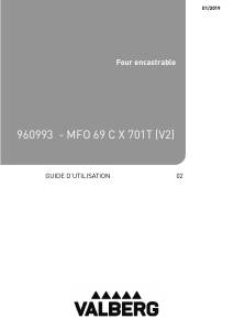Four Encastrable Catalyse Chaleur Tournante A+ 69 Litres VALBERG MFO  69CX701T