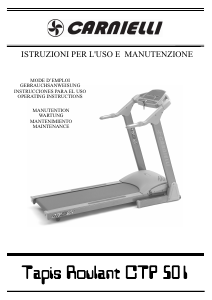 Manuale Carnielli CTP 501 Tapis roulant