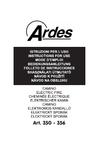 Manual de uso Ardes AR350 Chimenea electrica