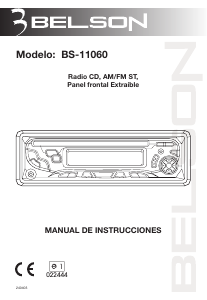 Manual de uso Belson BS-11060 Radio para coche