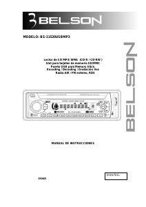 Manual de uso Belson BS-11520USBMP3 Radio para coche