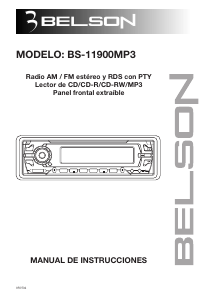 Manual de uso Belson BS-11900MP3 Radio para coche