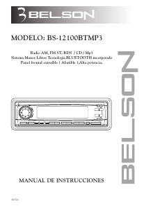 Manual de uso Belson BS-12100BTMP3 Radio para coche