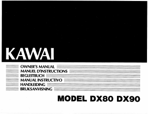 Manual Kawai DX90 Organ