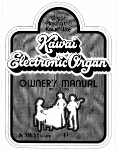 Manual Kawai E-300 Organ