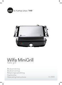 Manual Wilfa CG-2000B Contact Grill