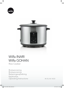 Manual Wilfa RC-5S Rice Cooker