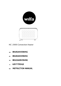 Bruksanvisning Wilfa HC-2000B Varmeapparat