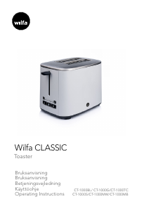 Handleiding Wilfa CT-1000G Classic Broodrooster