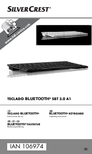 Manual SilverCrest SBT 3.0 A1 Keyboard