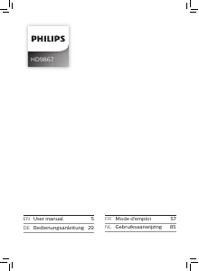 Mode d’emploi Philips HD9867 Friteuse