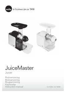 Brugsanvisning Wilfa SJ-150W JuiceMaster Saftpresser
