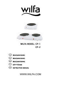 Bruksanvisning Wilfa CP-1 Kokeplate