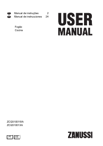 Manual Zanussi ZCG51001WA Fogão