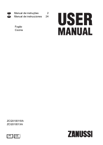 Manual Zanussi ZCG51001XA Fogão