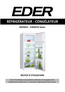 Mode d’emploi Eder E5RDP25 Réfrigérateur combiné