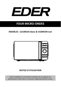 Mode d’emploi Eder U21MO25 Micro-onde