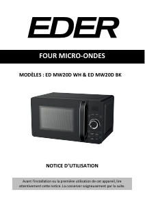 Mode d’emploi Eder ED MW20D BK Micro-onde