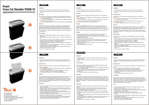 Manuale Peach PS500-15 Distruggidocumenti