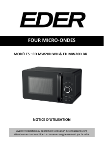 Mode d’emploi Eder ED MW20D WH Micro-onde