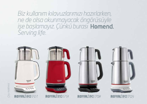 Kullanım kılavuzu Homend Royaltea 1708 Çay makinesi