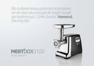 Kullanım kılavuzu Homend Meatbox 3100 Kıyma makinesi