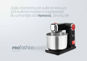 Kullanım kılavuzu Homend Profashion 3001 Mikser standı