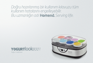 Kullanım kılavuzu Homend Yogurtlook 8001 Yoğurt makinesi