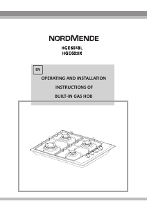 Manual Nordmende HGE603IX Hob