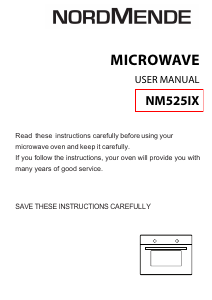Manual Nordmende NM525IX Microwave