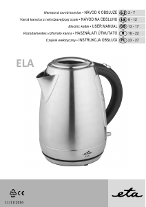 Manual Eta Ela 8598 90010 Kettle